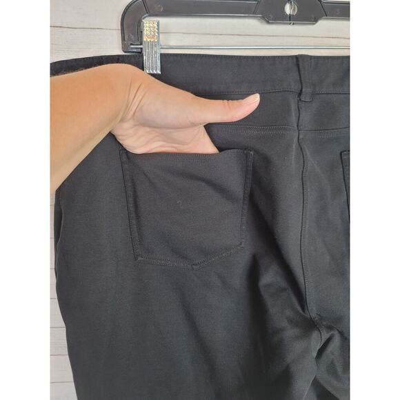 EILEEN FISHER BLACK ZIPPER ANKLE PANTS, SX XL - Picture 8 of 16